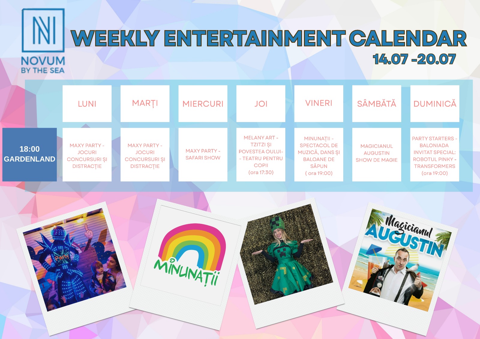 Weekly Entertainment Calendar