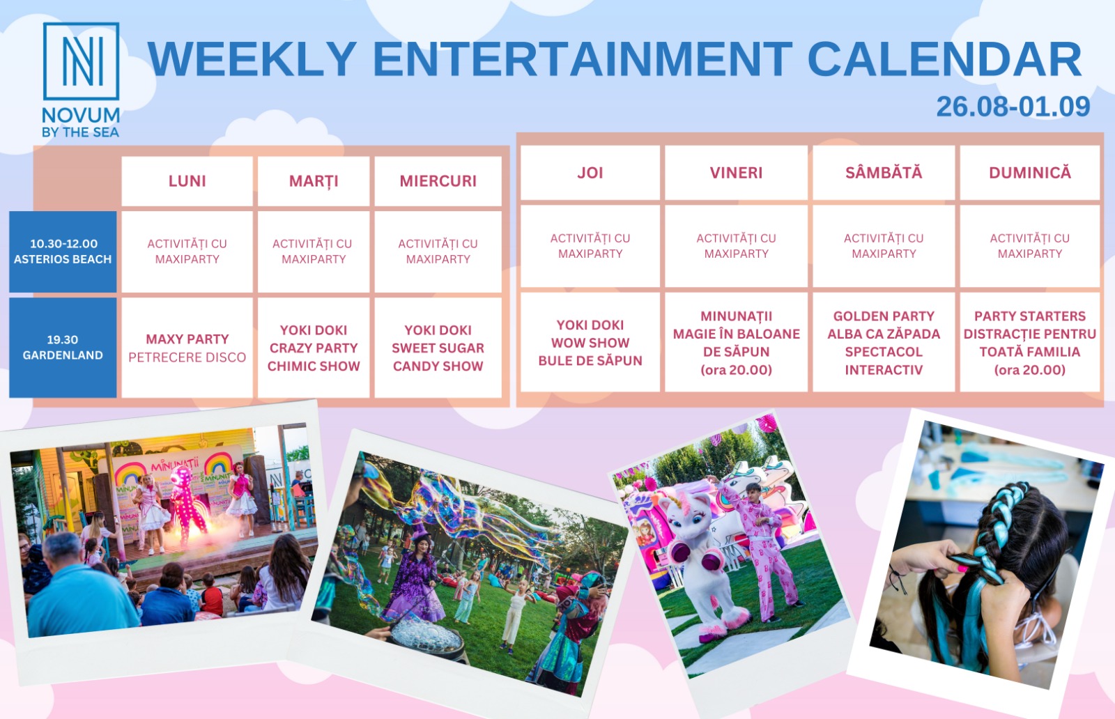 Weekly Entertainment Calendar